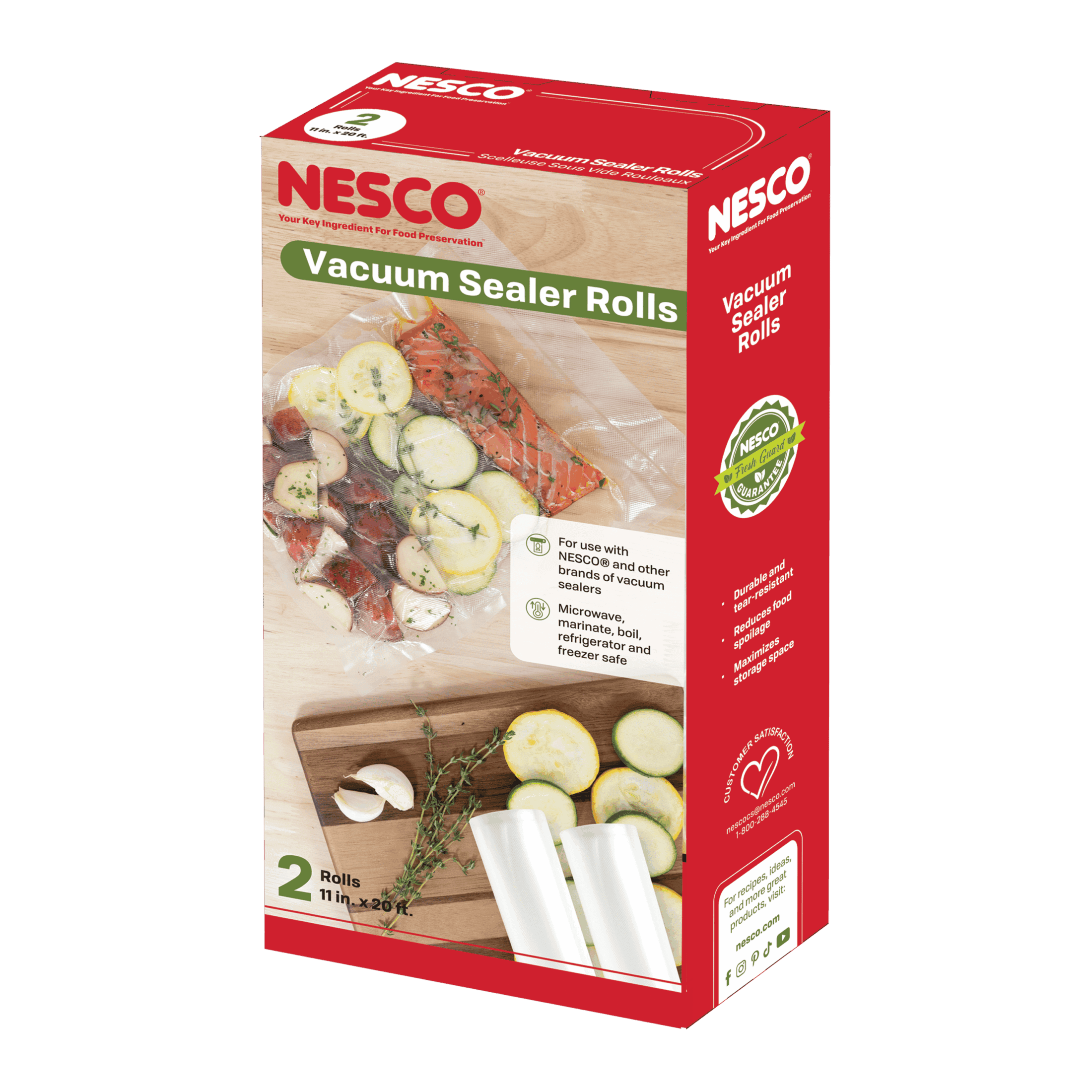 2 Vacuum Sealer Rolls (11.0" x 19.70') VS-04R - Image 5