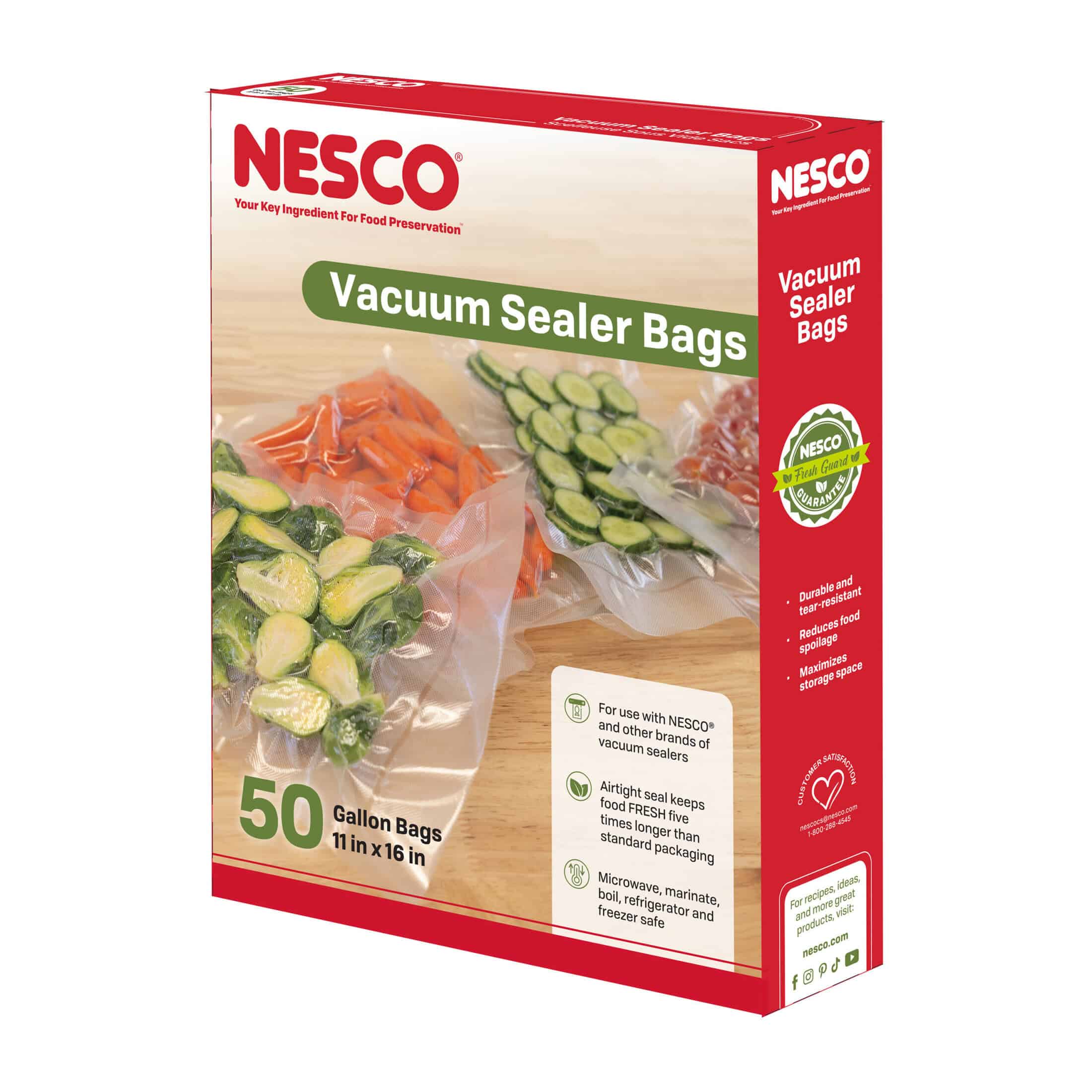 50 Pre-Cut Gallon Sized Vacuum Sealer Bags (11.0" x 15.75") VS-06B - Image 3