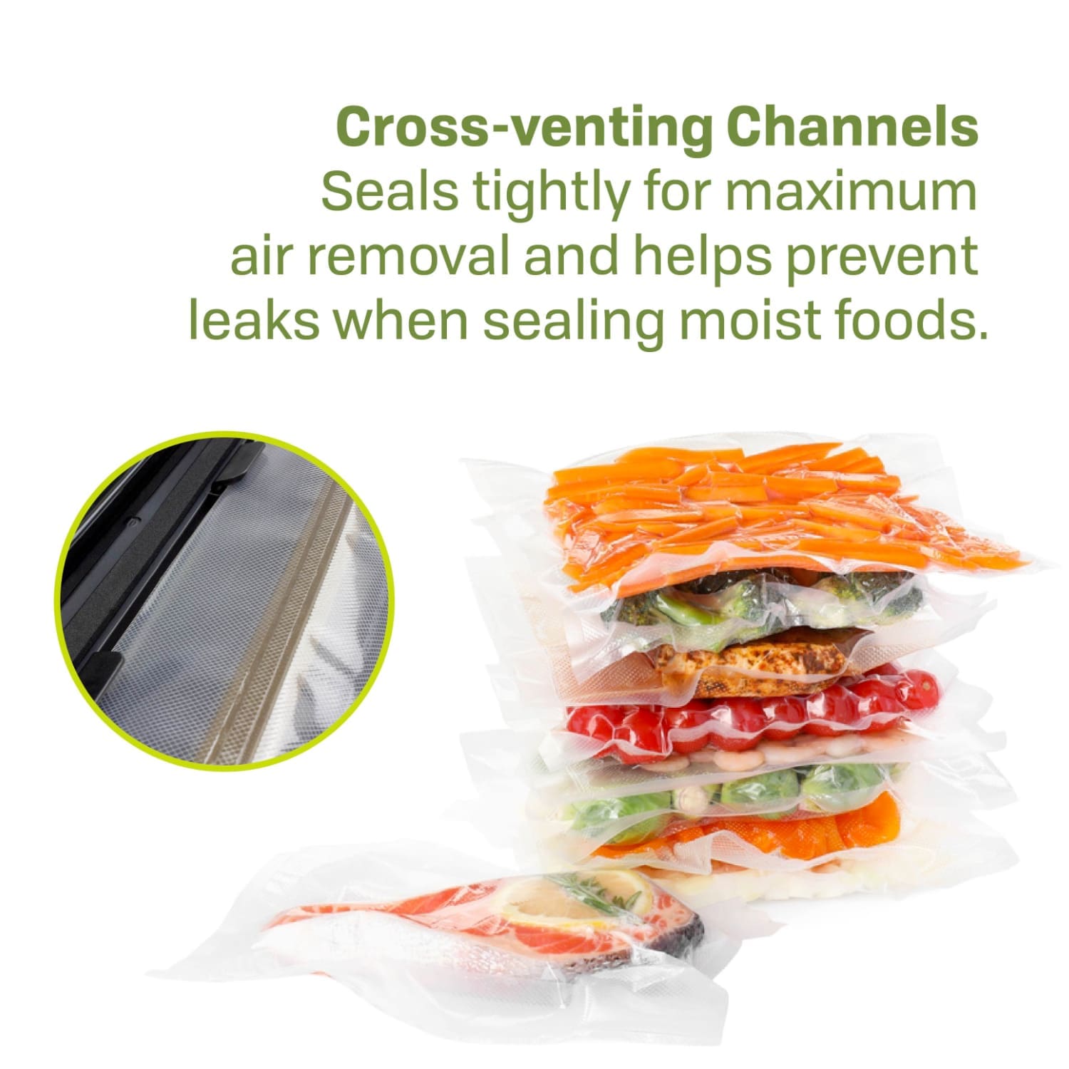 50 Pre-Cut Quart Sized Vacuum Sealer Bags (8.6" x 11.8") VS-05B - Image 3