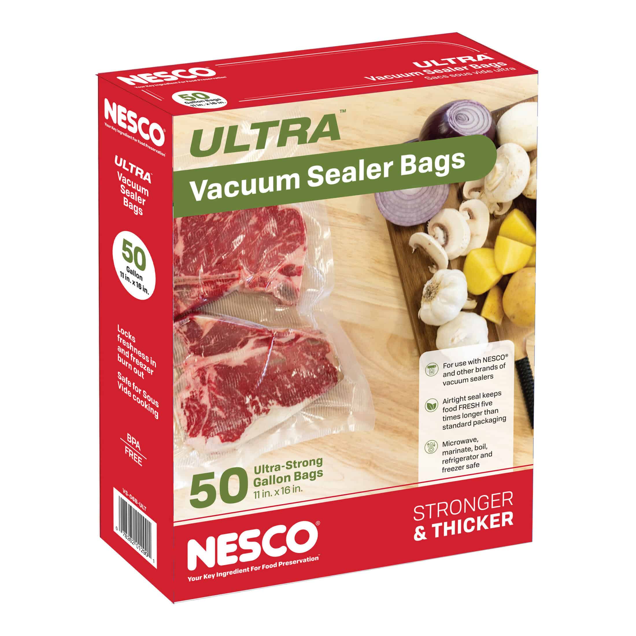 50 ULTRA Gallon Sized Vacuum Sealer Bags (11" x 16") VS-06B-ULT