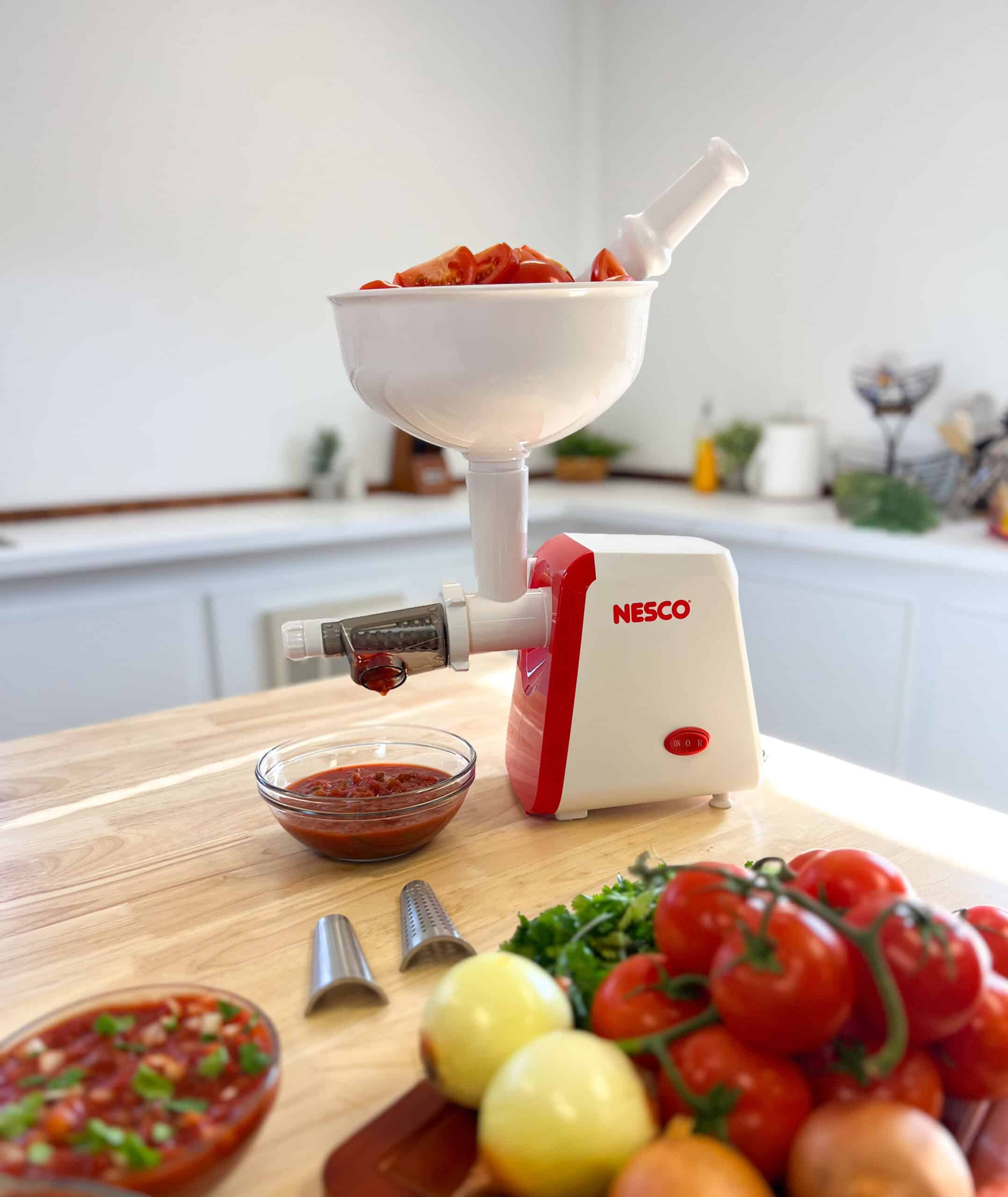 Read more about the article Fresh Homemade Salsa (Using the NESCO Electric Food Strainer)