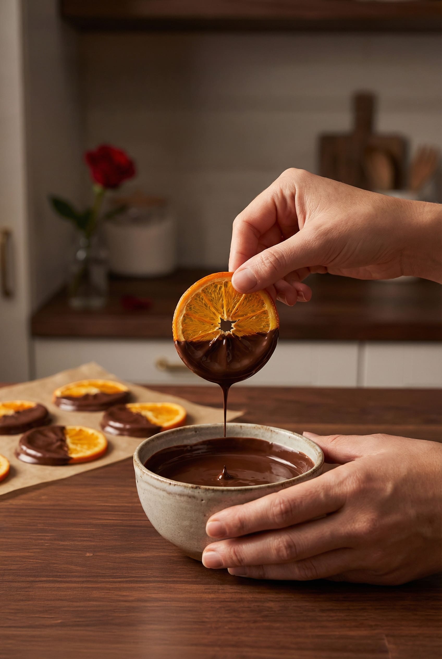 Read more about the article 🍊 Chocolate-Dipped Dehydrated Oranges